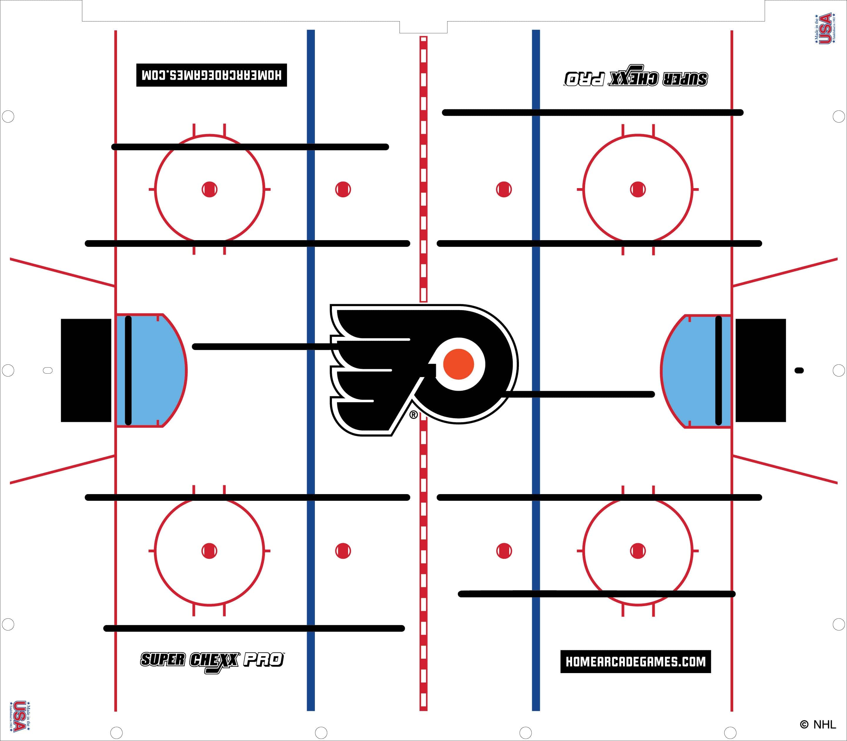Philadelphia Flyers NHL Super Chexx Pro Bubble Hockey – Home
