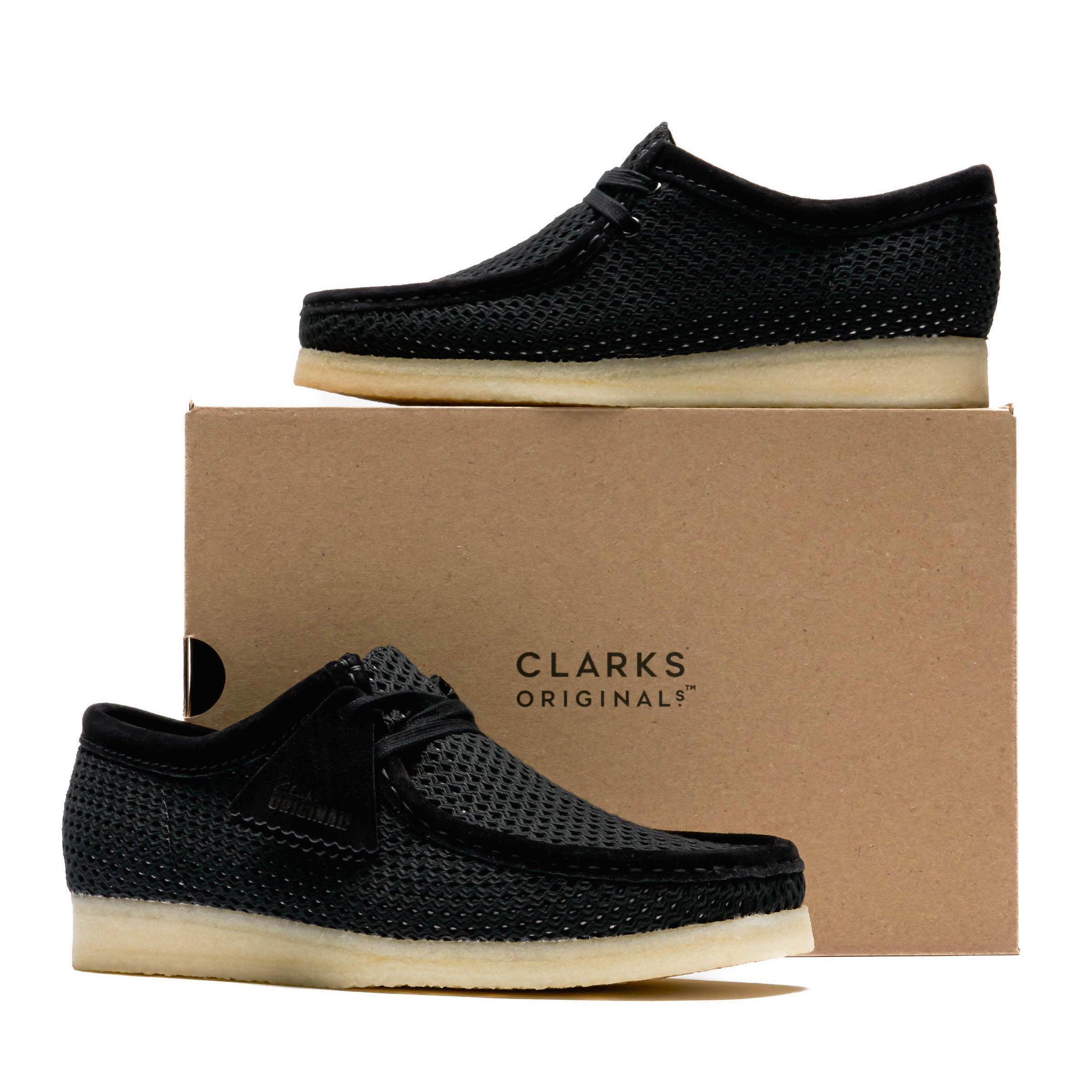 CLARKS クラークス Wallabee ワラビー Black Mesh【26175848