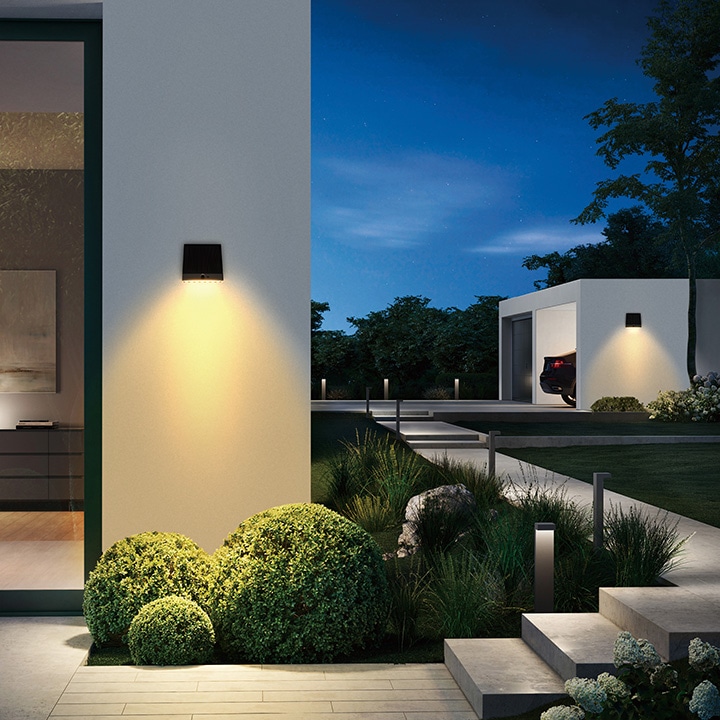 ExLights ソーラーウォールライト CUBE 2型 /A: ライト