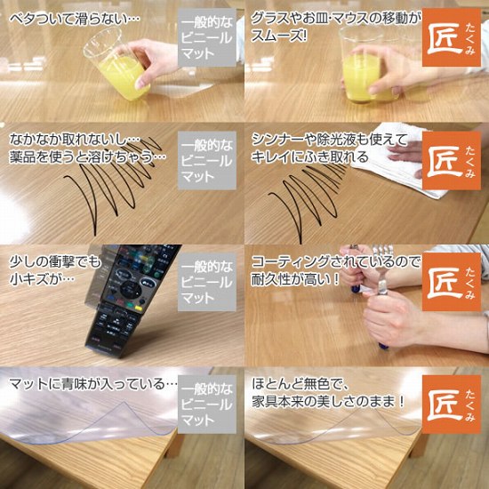 高級テーブルマット「テーブルマット匠（たくみ）」 角型（2mm厚）150