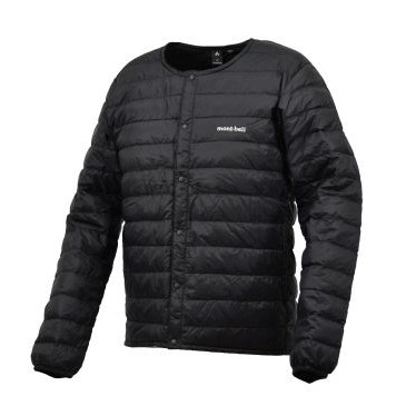 スペリオダウン ラウンドネックジャケット(S ブラックオリーブ