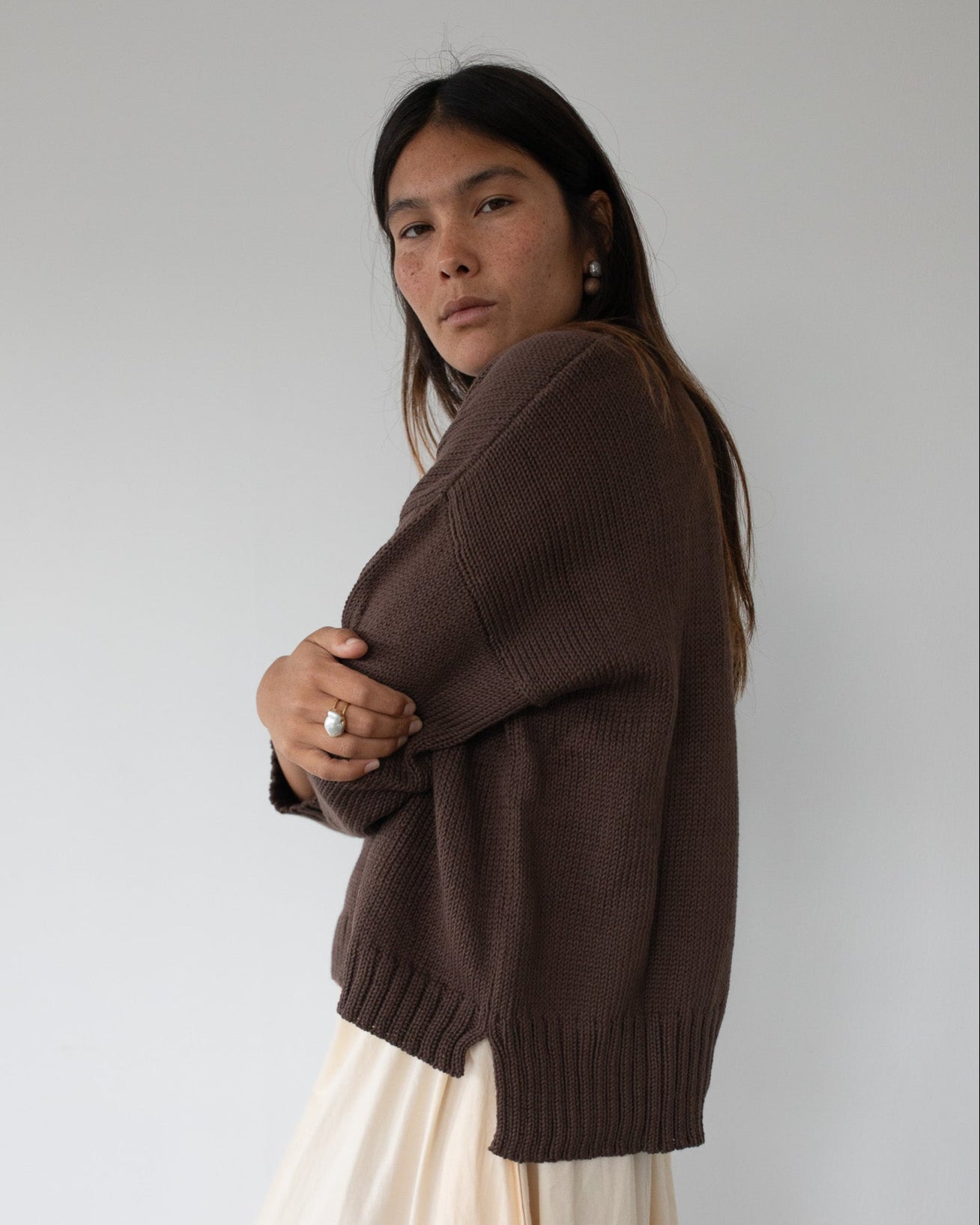 The Crop Knit - Handmade 100% Cotton Petite Summer Sweater