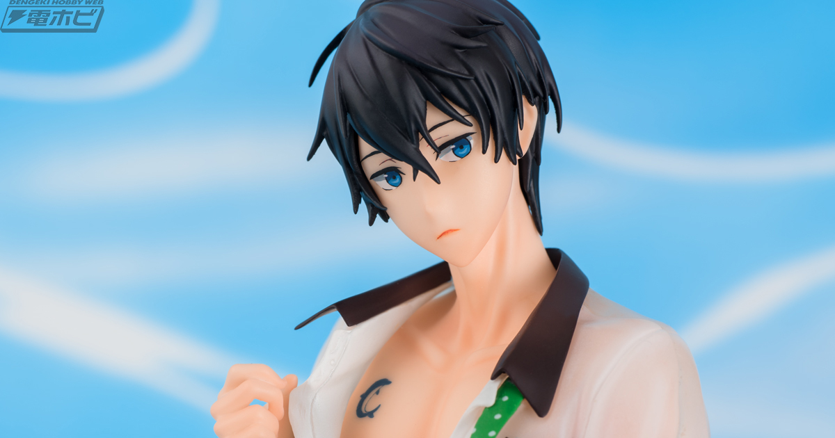 Free!-Eternal Summer-』七瀬遙が水に濡れたシャツをはだけさせた姿で