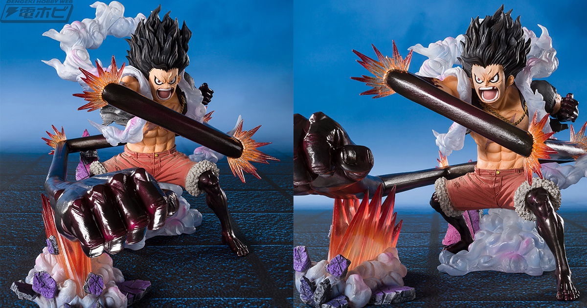 ワンピース』ルフィがギア4の新技「スネイクマン・王蛇」を放つ姿で