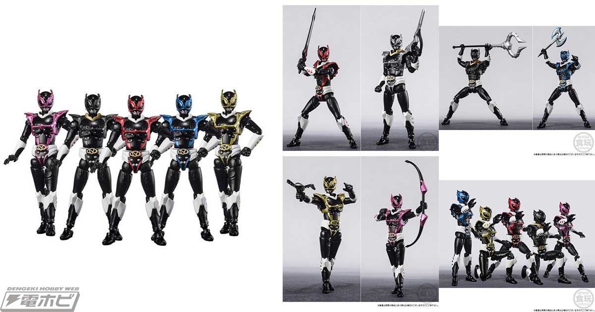 電磁戦隊メガレンジャー』より、敵戦隊「邪電戦隊ネジレンジャー」が食