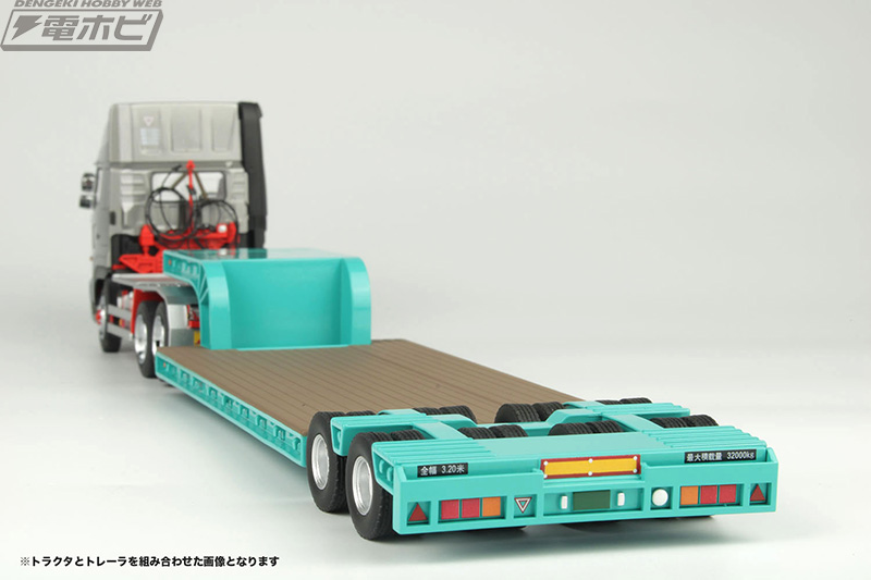 ケンクラフト×プラッツの1/50スケール完成品「16輪中低床トレーラ」に