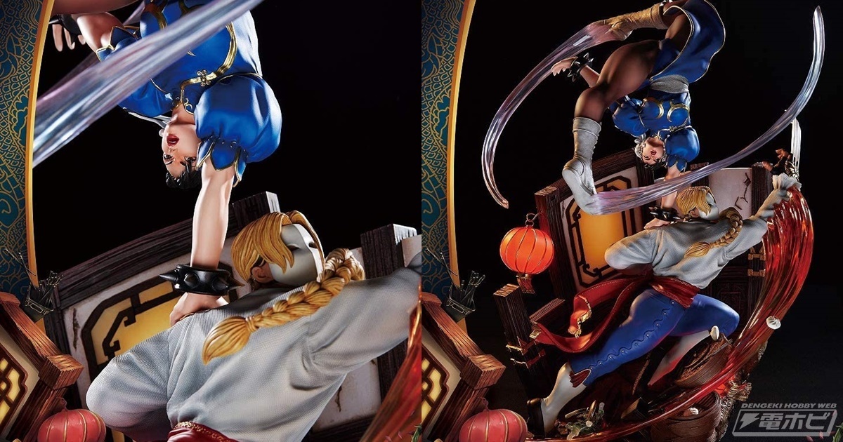 ストリートファイターV』春麗VSバルログを躍動感のある構図で描いた