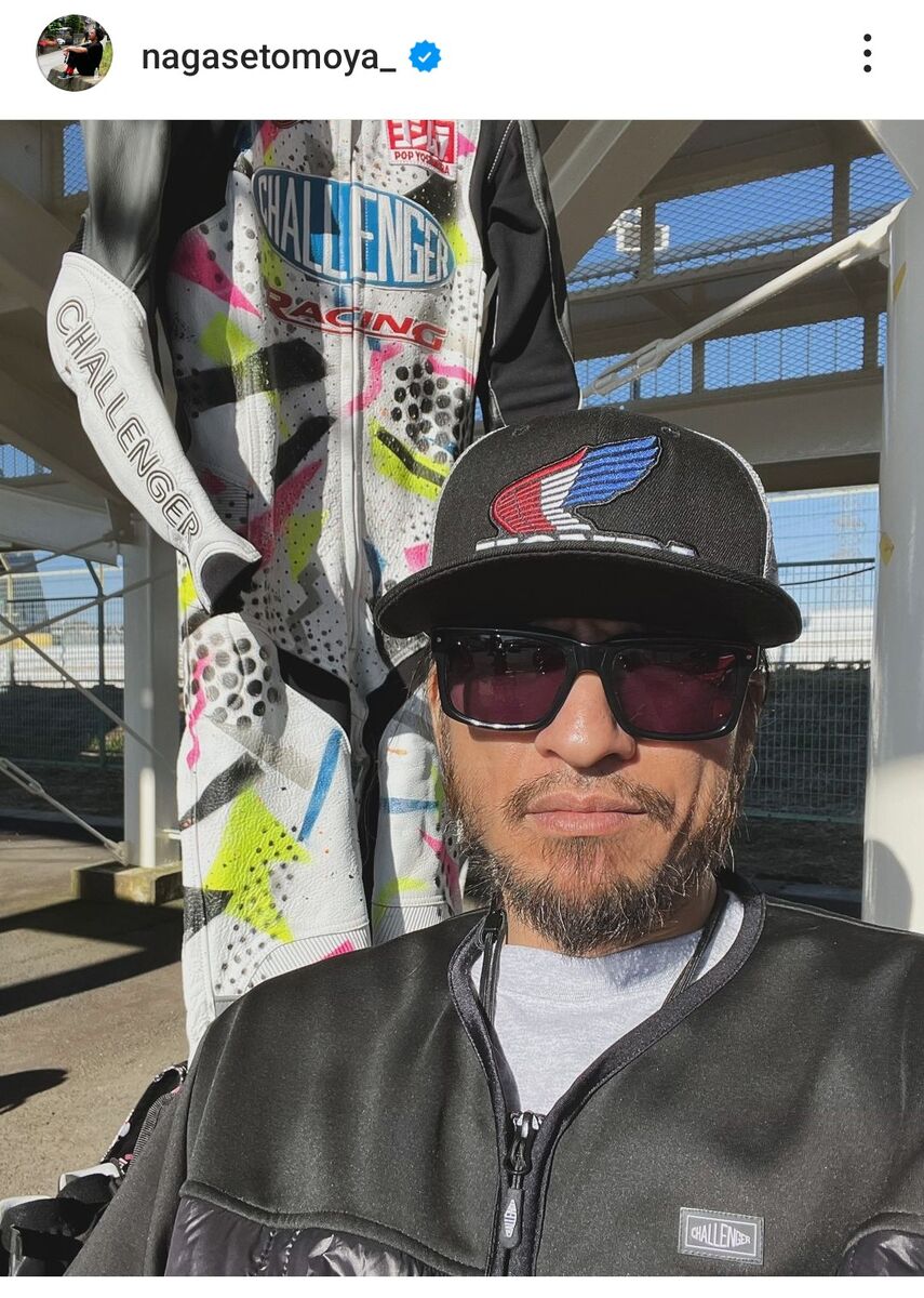 長瀬智也、超ワイルドな45歳最新ショット「＃筑波サーキット＃走り納