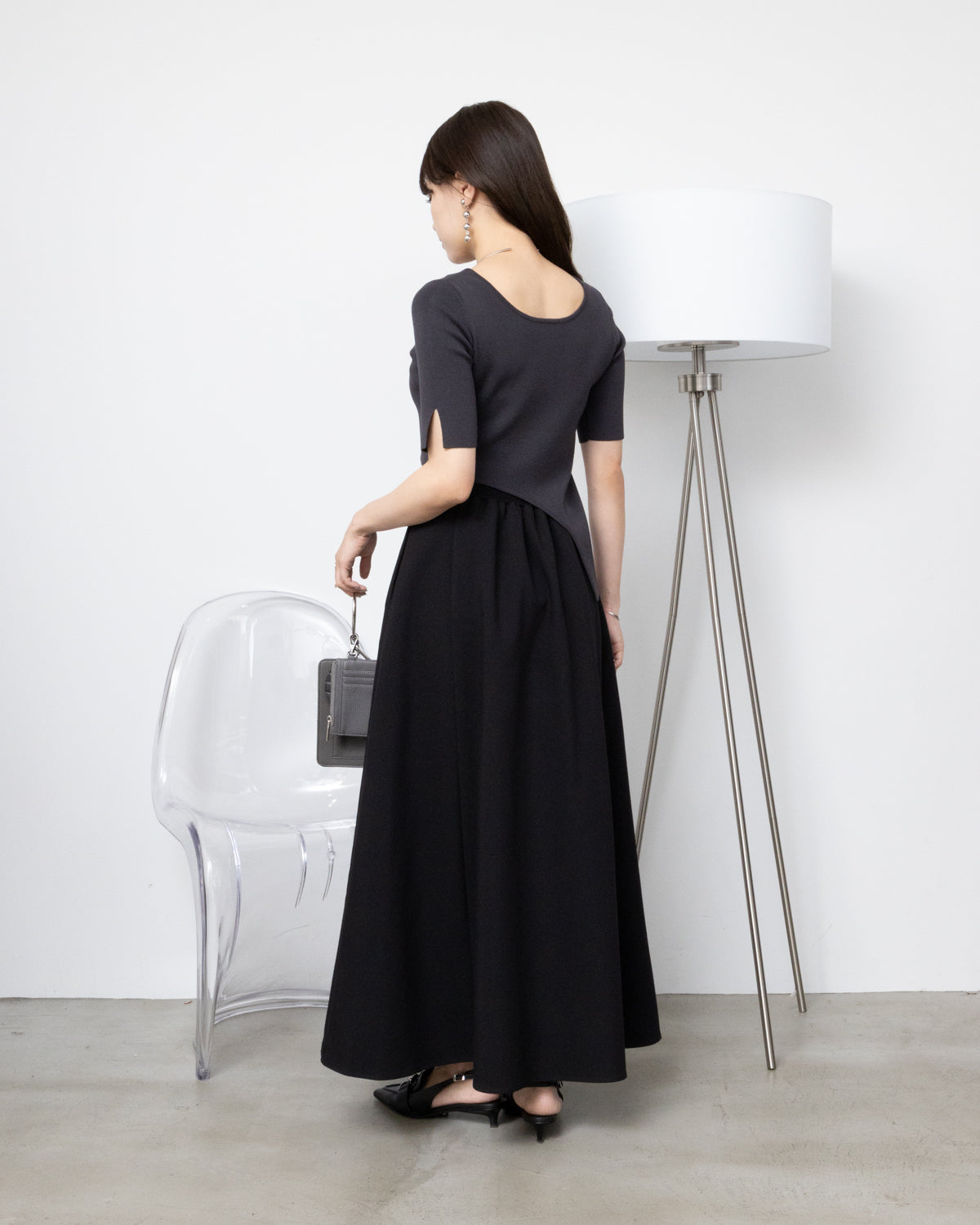 2WAYアシンメトリーニット | hollis