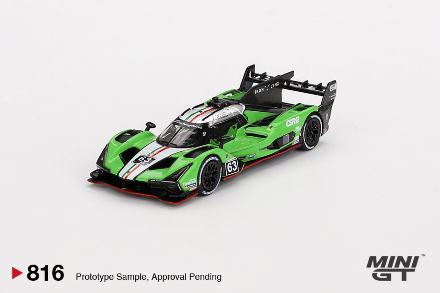 Mini GT 1:64 Lamborghini SC63 #63 Iron lynx 2024 IMSA Sebring 12