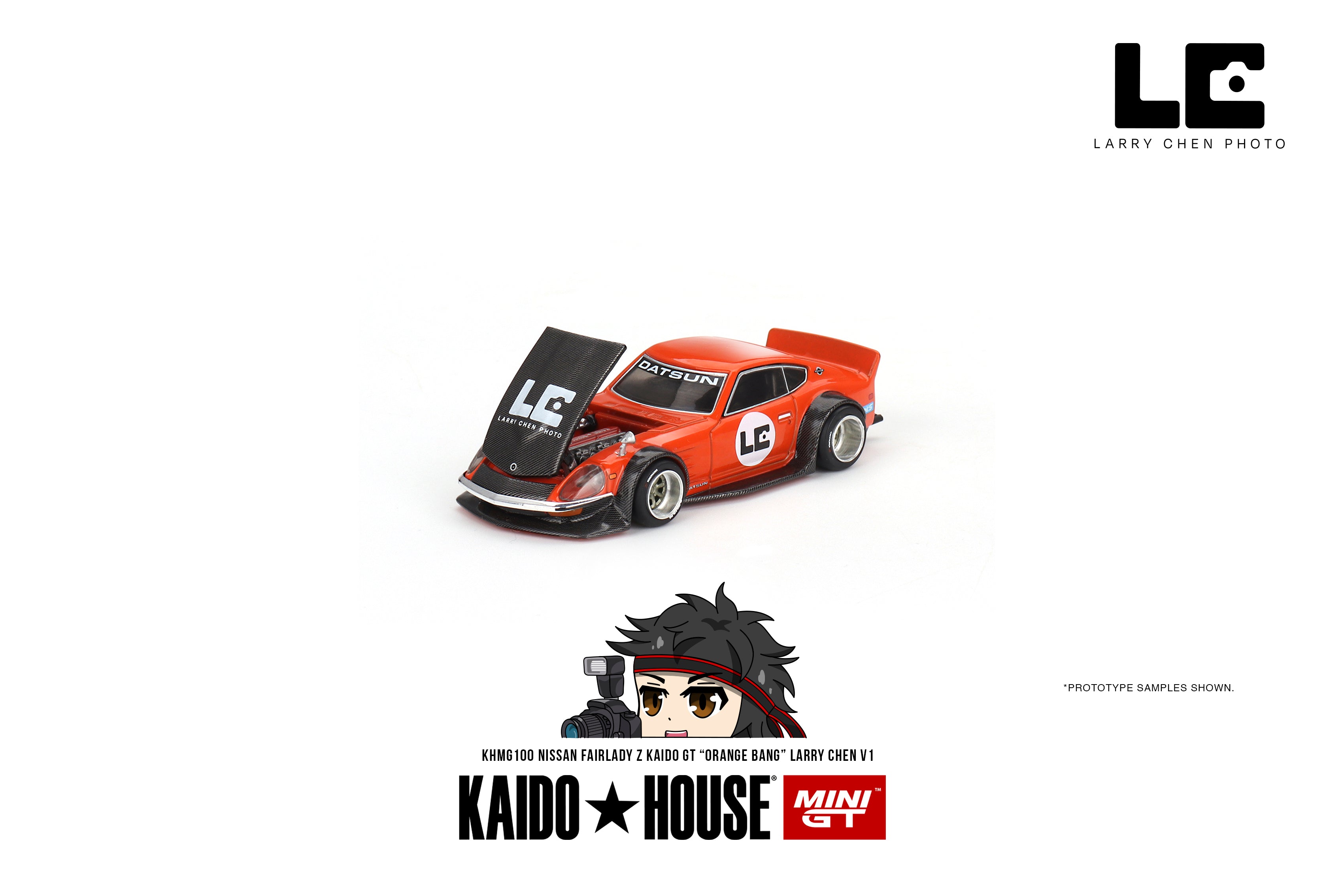 Kaido + MINIGT 1:64 Nissan Fairlady Z Kaido GT 'ORANGE BANG' Larry