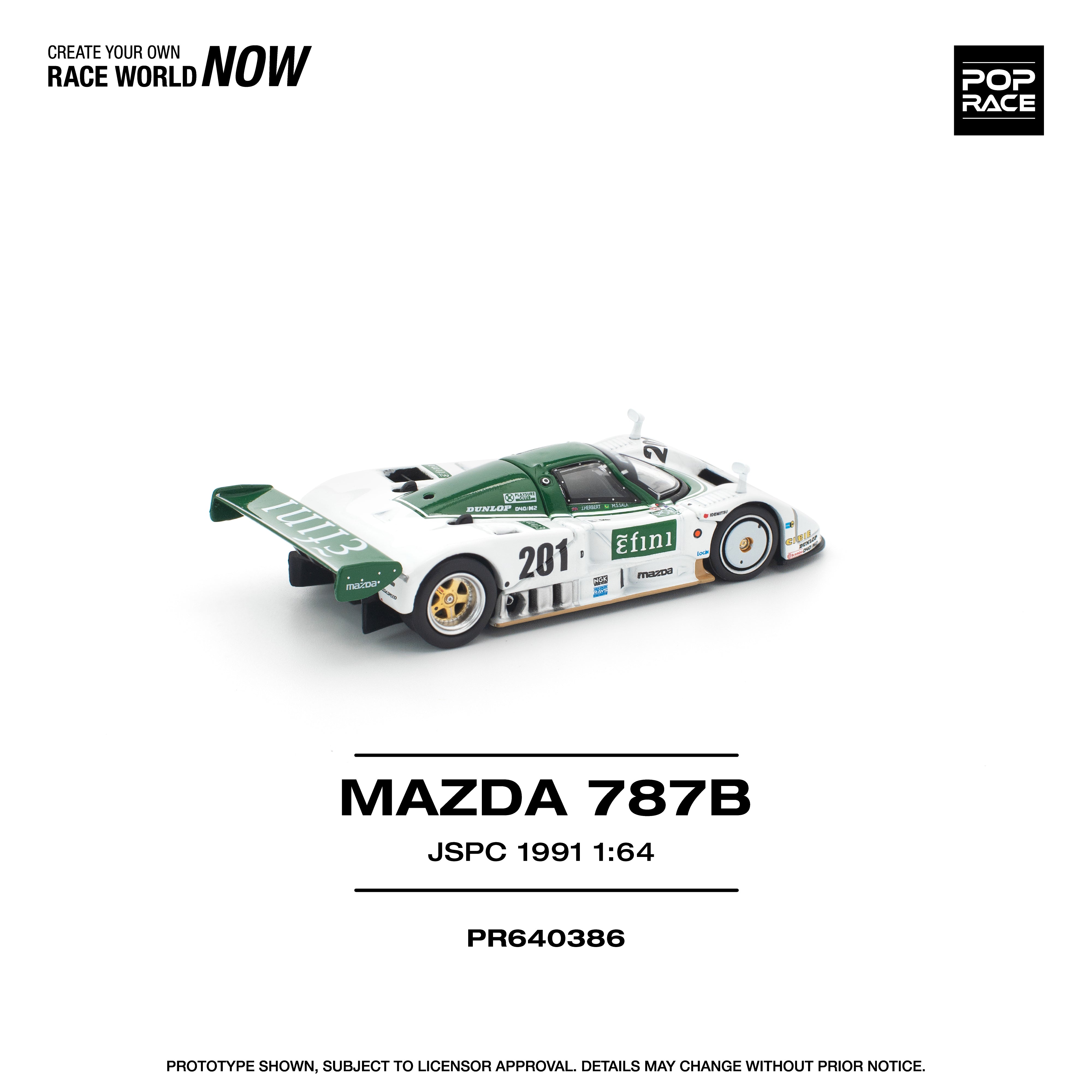 Preorder] POPRACE 1:64 MAZDA 787B JSPC 1991 PR640386 – Horizon Diecast