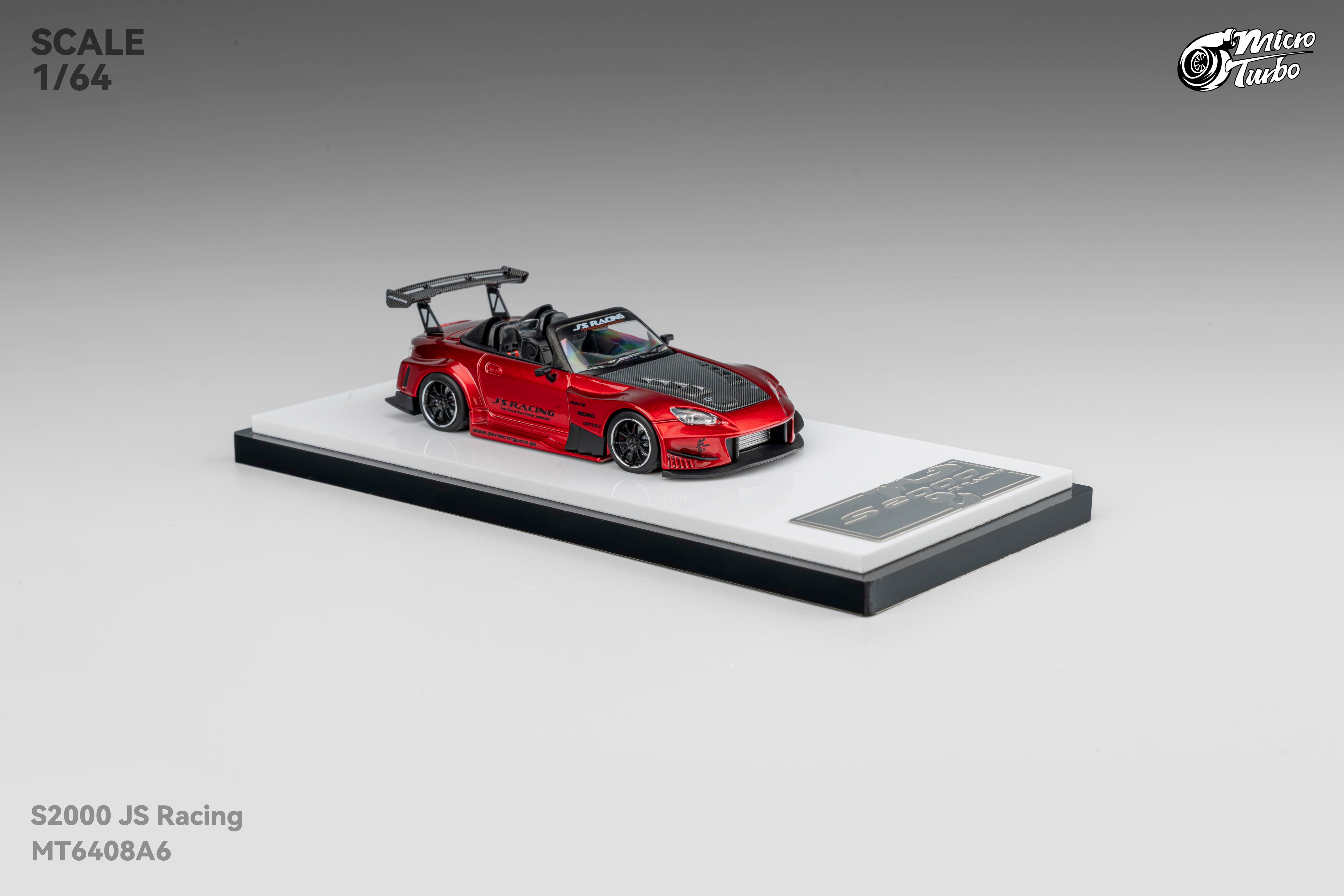 Microturbo 1:64 Custom Honda S2000 JS Racing Transparent Red