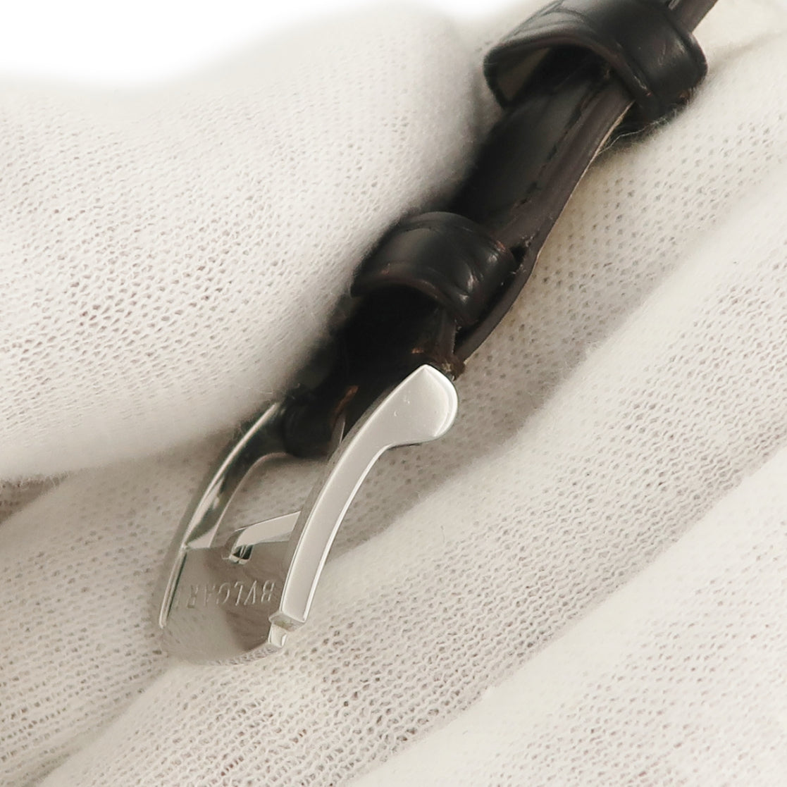 ブルガリ BVLGARI 純正 オクトローマ（OC41S）用クロコバンド Mサイズ