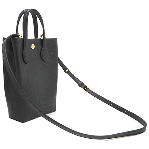 グッチ GUCCI GG スーパーミニバッグ 790133 ブラック レザー 2WAY