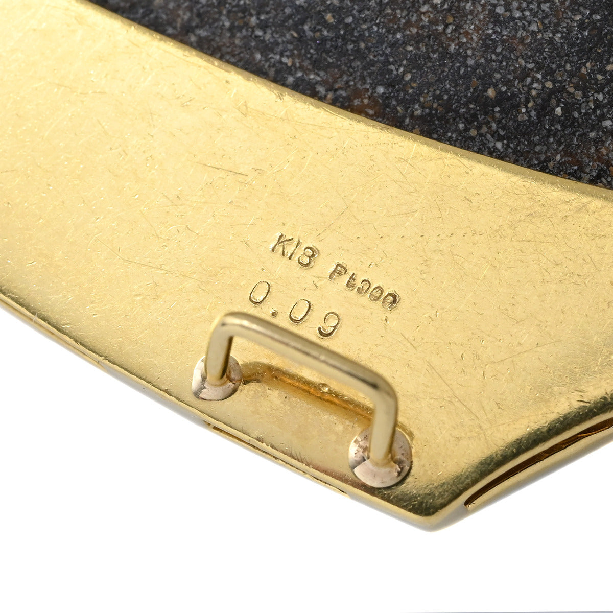 ノンブランド NON BRAND ボルダーオパール ブローチ ブルー×イエロー