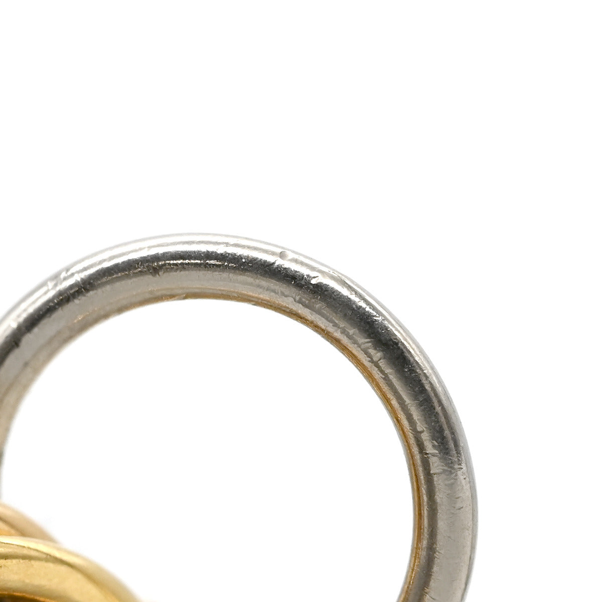 カルティエ Cartier トリニティ ダイヤ スリーカラー ピアス 1Pダイヤ