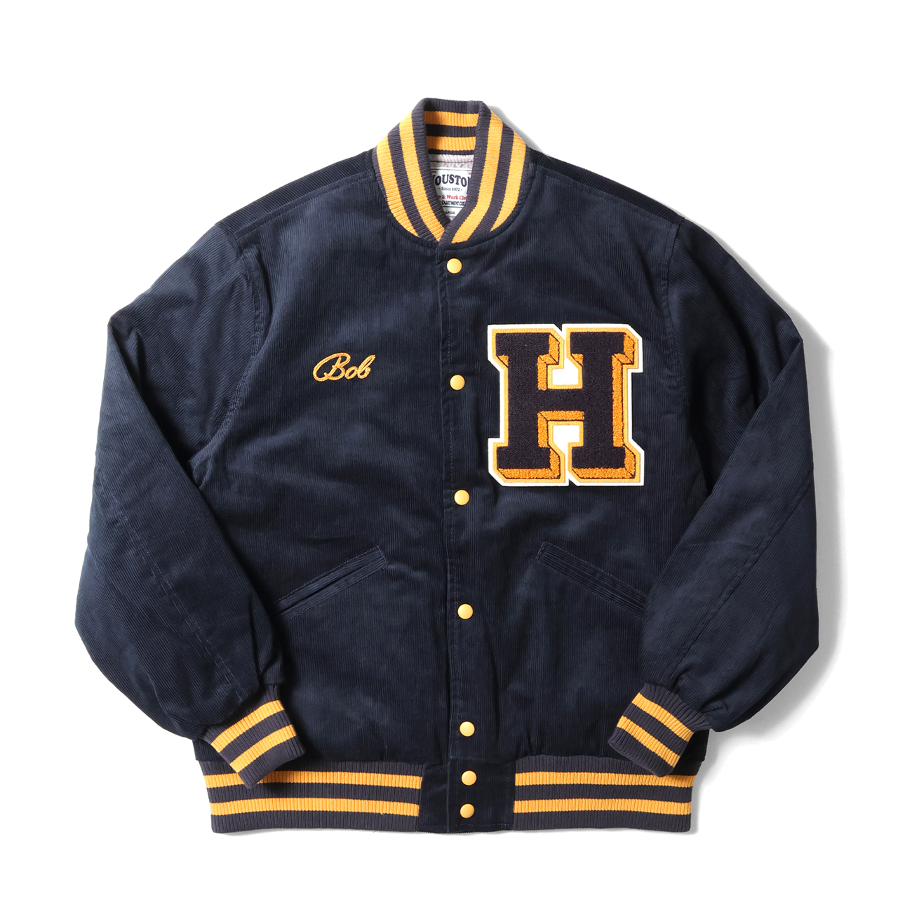 ネイティブ柄が印象的なメルトン×フェイクレザーの『スタジャン