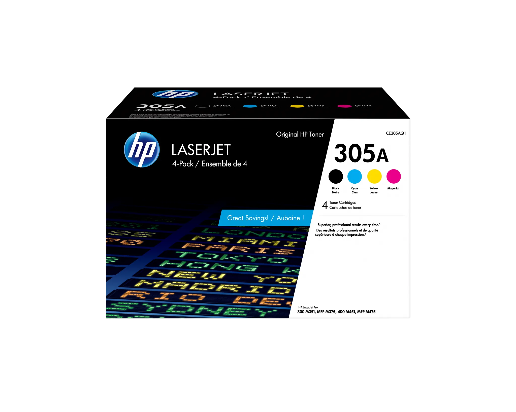 HP® 305A Yellow LaserJet Toner Cartridge (CE412A)