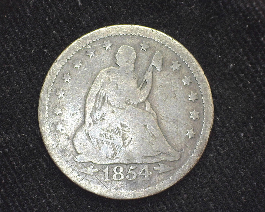 1854 O Arrows Liberty Seated Quarter VG - US Coin — Huntington