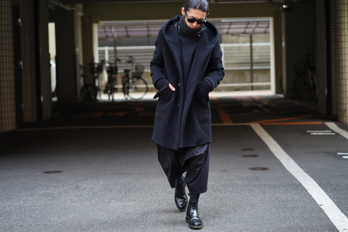 定価7.5万 カズユキ クマガイ アタッチメント カシミア混ストレッチ