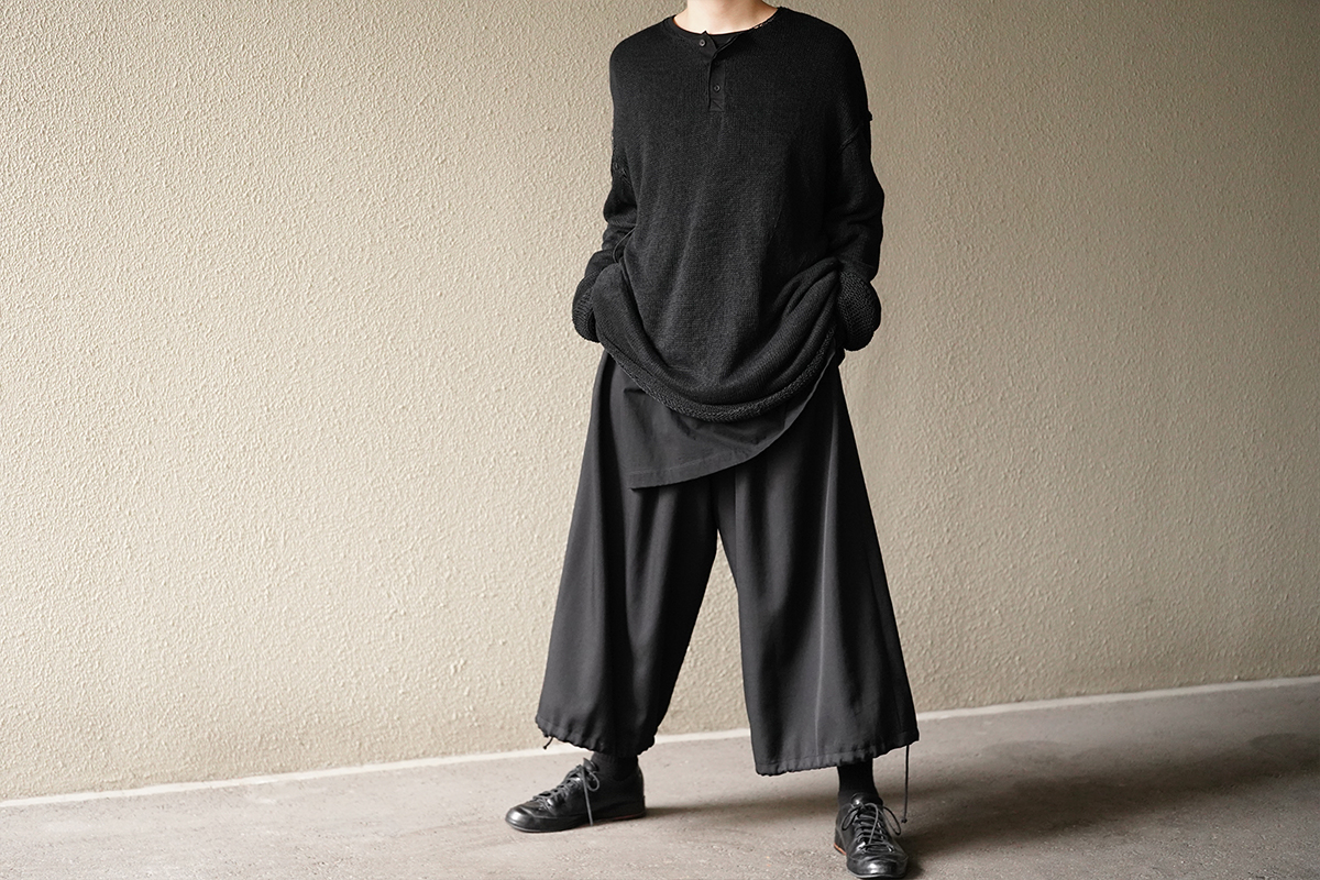 YOHJI YAMAMOTO 20SS Henley Neck Sweater | HUES 福岡セレクトショップ
