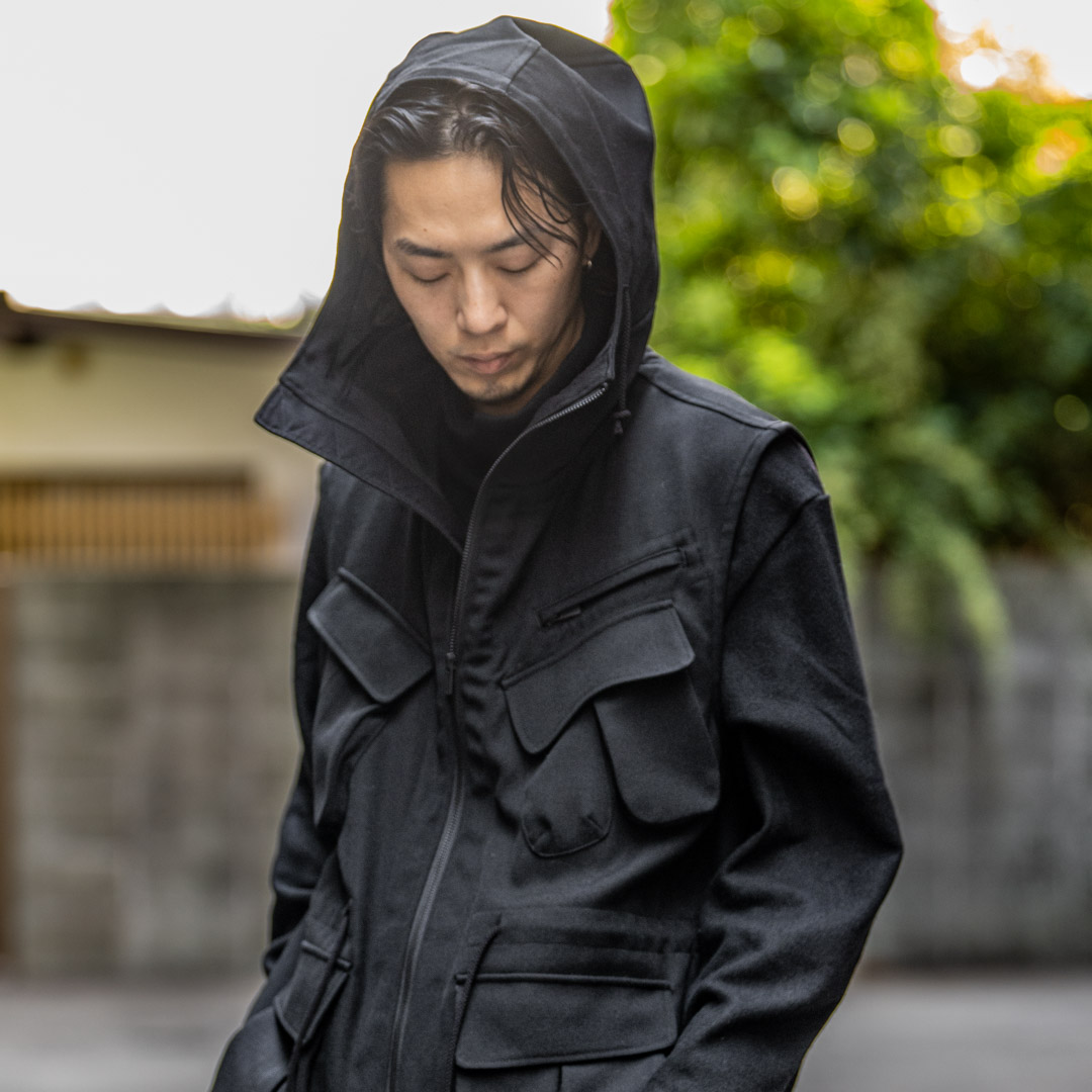 YOHJI YAMAMOTO ミリタリーフードベスト | HUES 福岡セレクトショップ