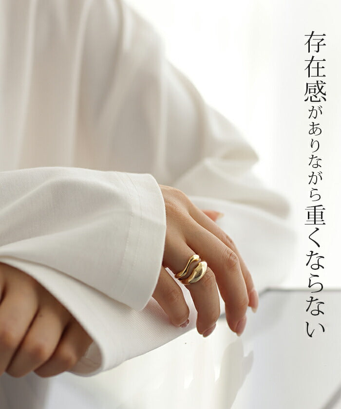 リング 2連風 アクセサリー シルバー ゴールド シルバーアクセサリー