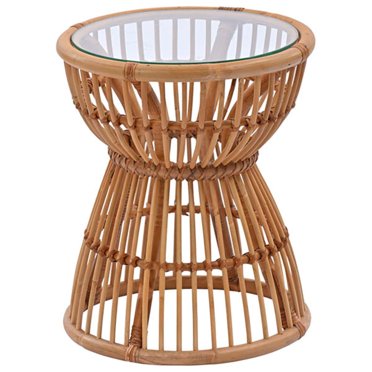 T246MX｜サンフラワーラタンのガラステーブル