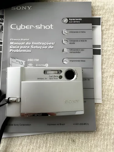 Sony Camera Digital Cyber Shot Dsc-t30 E Acessorios Prateado