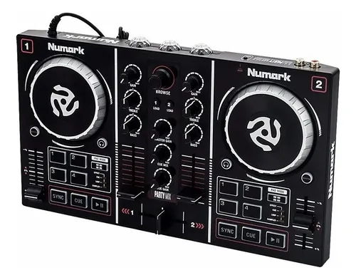 Controladora DJ Numark Party Mix 2 Canais Preto com Bluetooth e