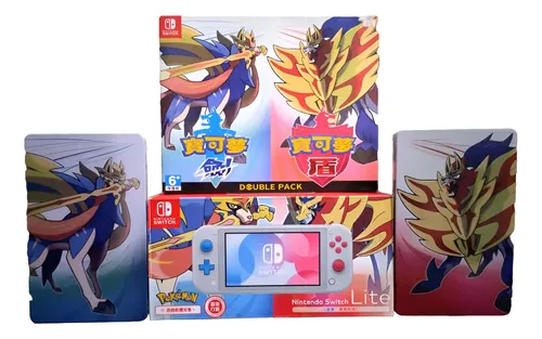 Nintendo Switch Lite Pokemon Zacian Zamazenta Edition + Jogo Cinza