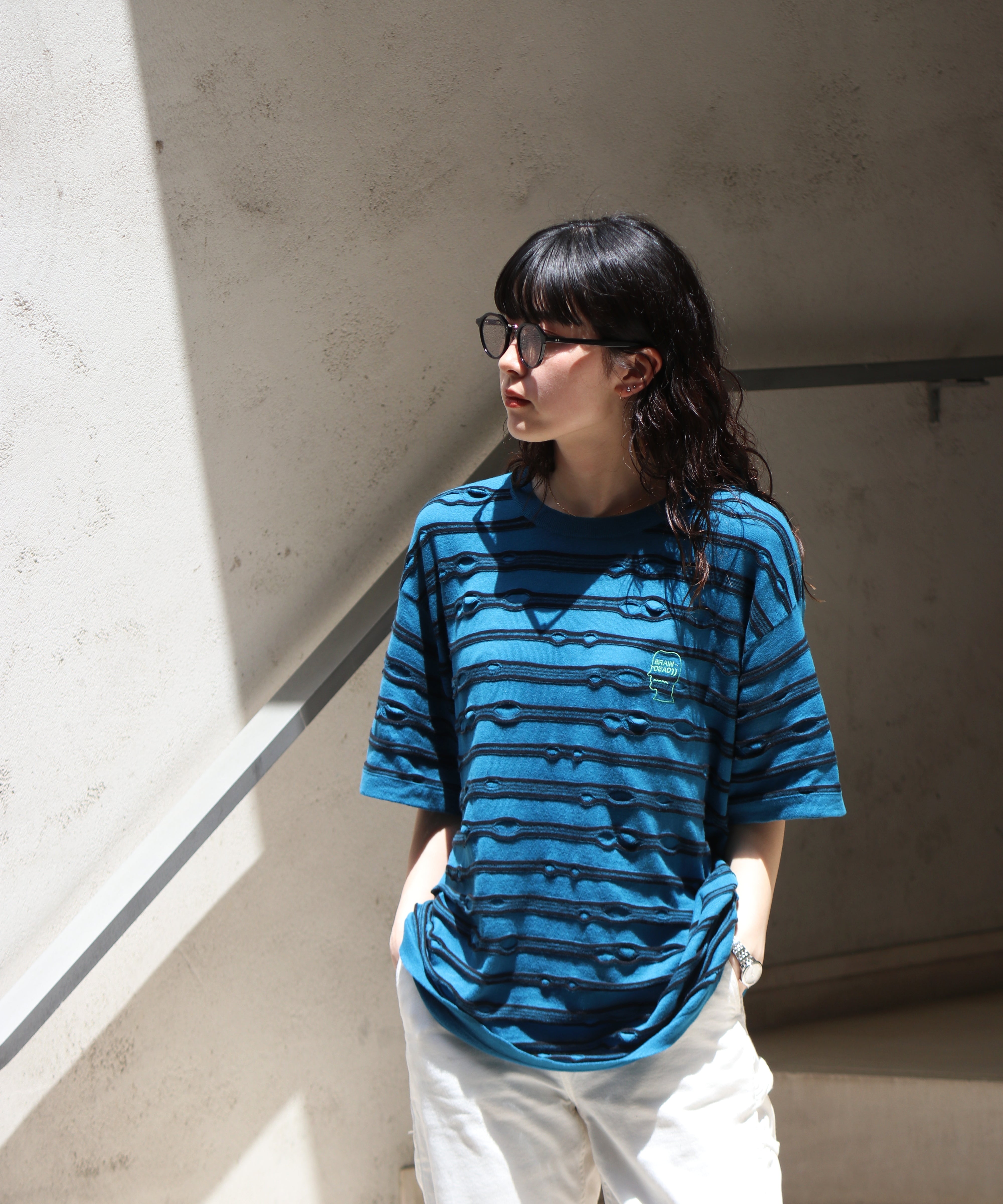 Brain Dead(ブレインデッド) / Puckered Striped T-shirt – HYBRYDS
