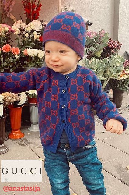 Gucci Baby Boy Blue GG Sweater - Instagram Celebrity