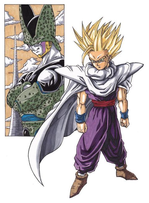 ドラゴンボール セルと孫悟飯 - シェンのイラスト - pixiv