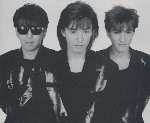 Naoto Kine, Takashi Utsunomiya and Tetsuya Komuro of TM Network.
