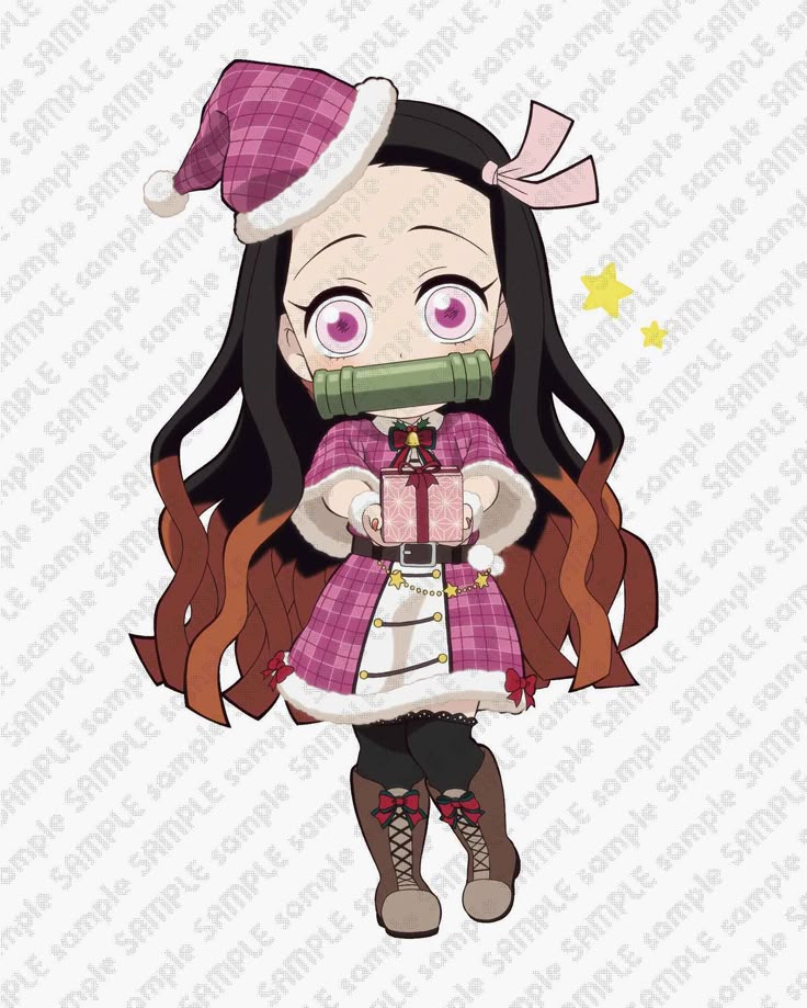 アニメ「鬼滅の刃」竈門禰豆子 クリスマス2021 描き下ろしみにきゃら