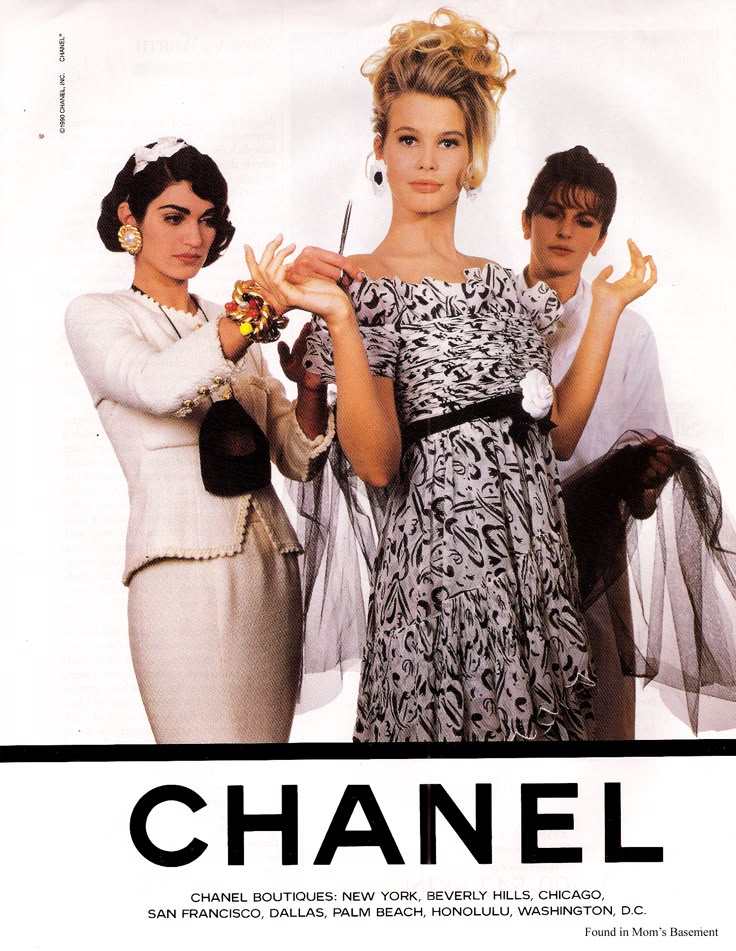 1990 Chanel ad featuring Claudia Schiffer #OUlawprom14