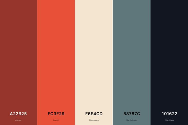21. Retro Anime Color Palette Color Palette with Auburn (Hex