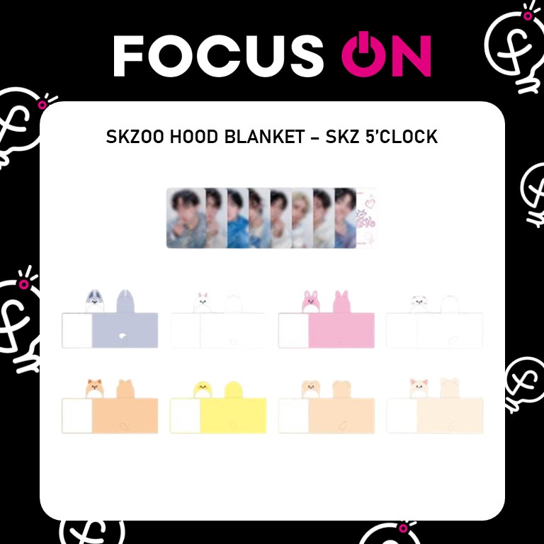 IN STOCK] Stray Kids 5th Fanmeeting SKZ 5'CLOCK SKZOO HOOD BLANKET
