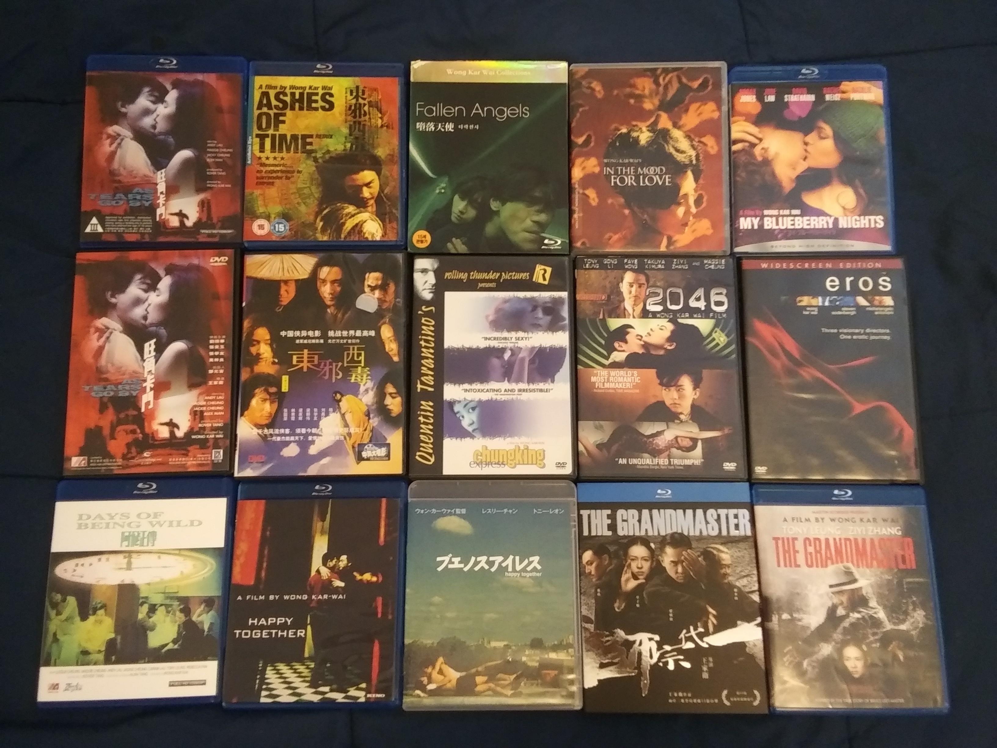 Here is my Wong Kar-Wai collection. I'm still going to buy the