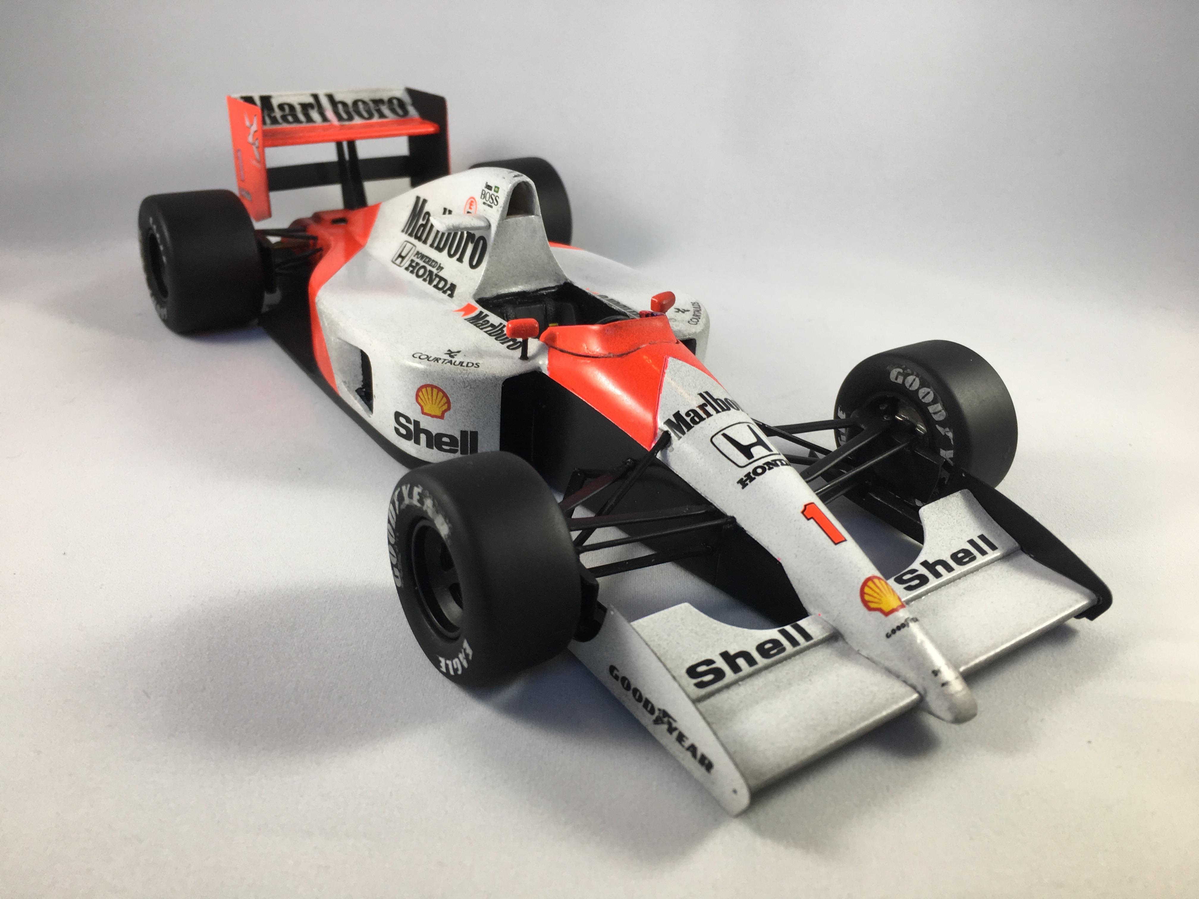 My latest finished model - Ayrton Senna's McLaren MP4/6 from the