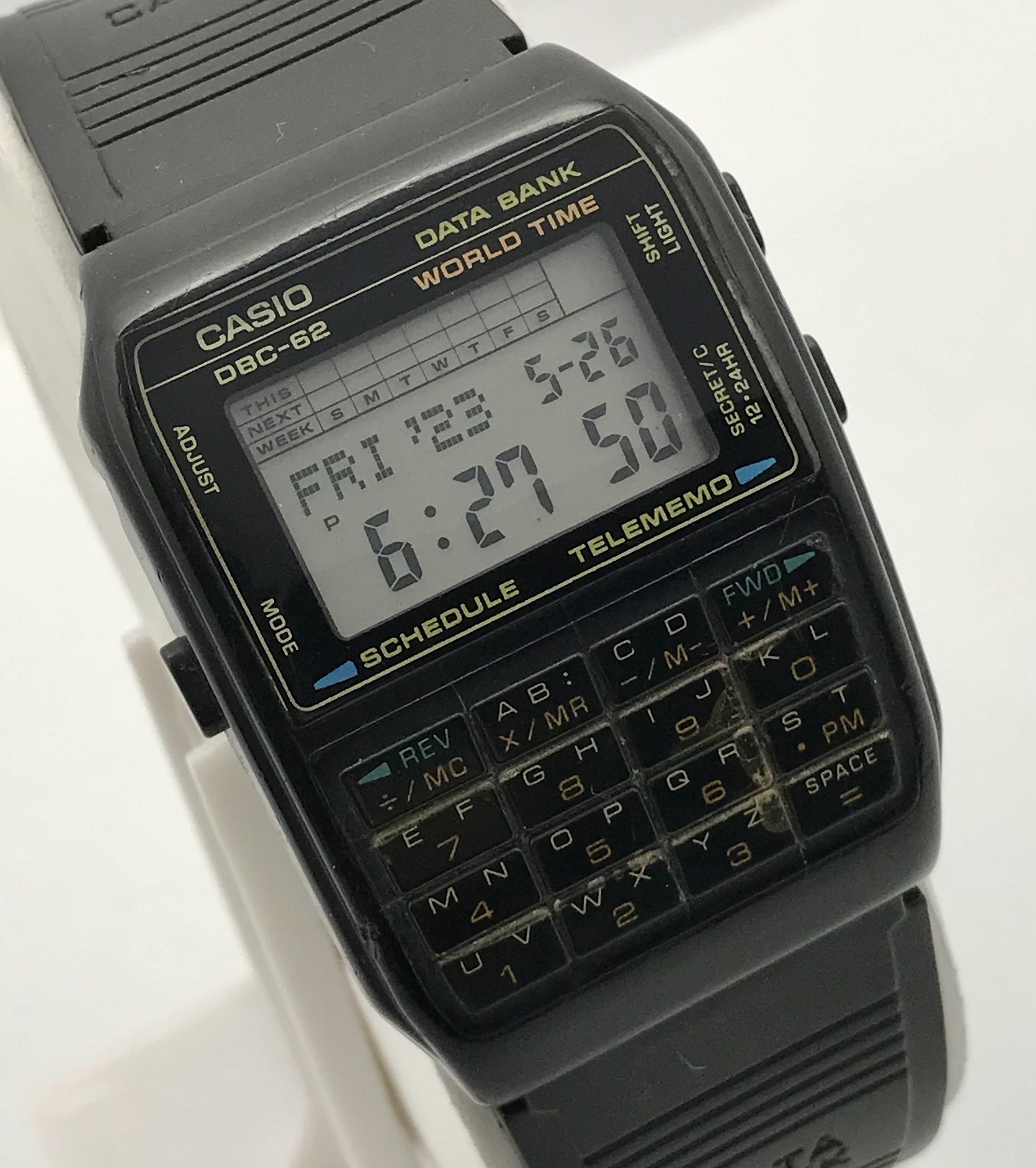 DBC-62] Casio Data Bank World Time Calculator Watch : r/casioroyale