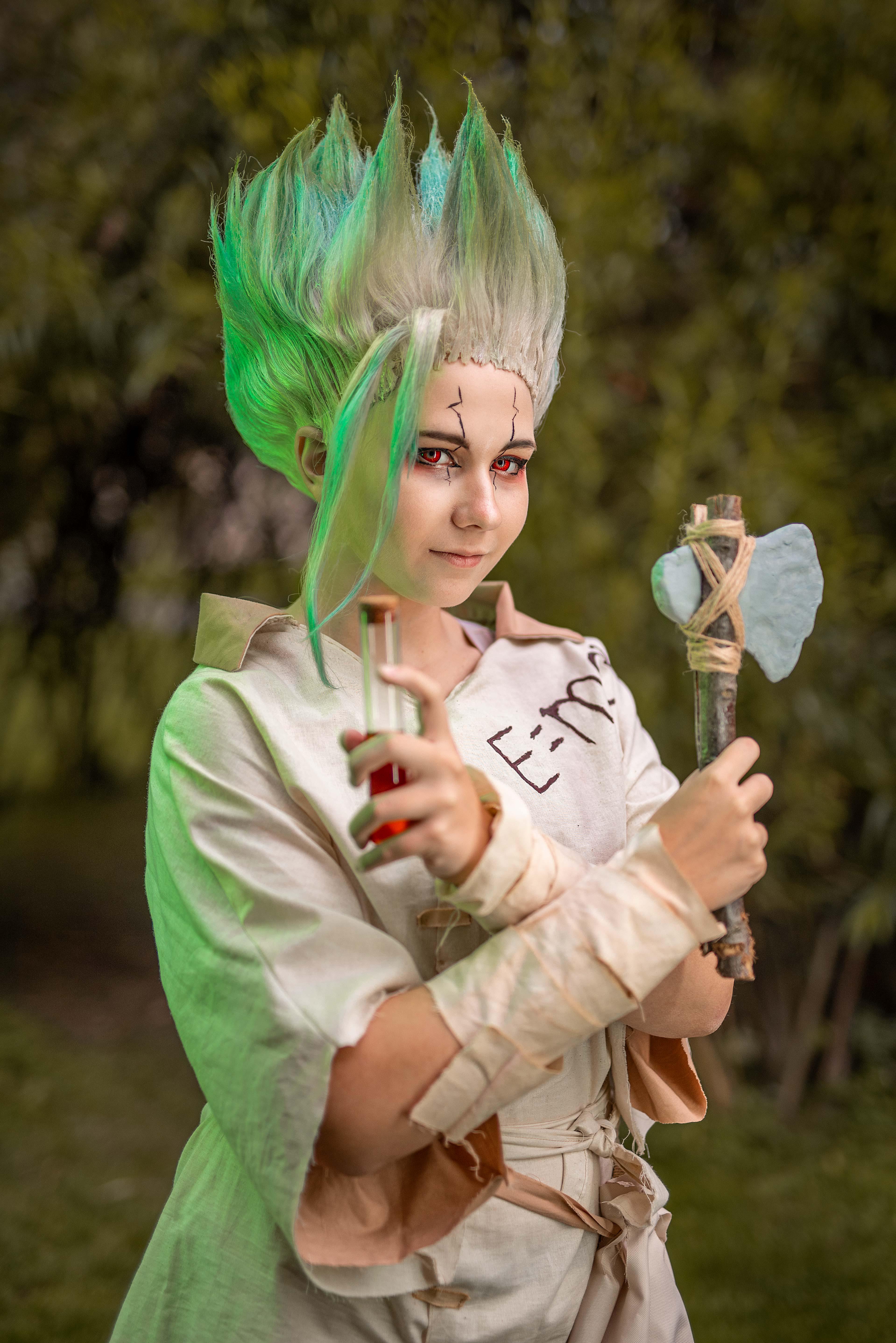 石神千空のコスプレ！全部自分で作ったんだ、1年以上かけて作ってて