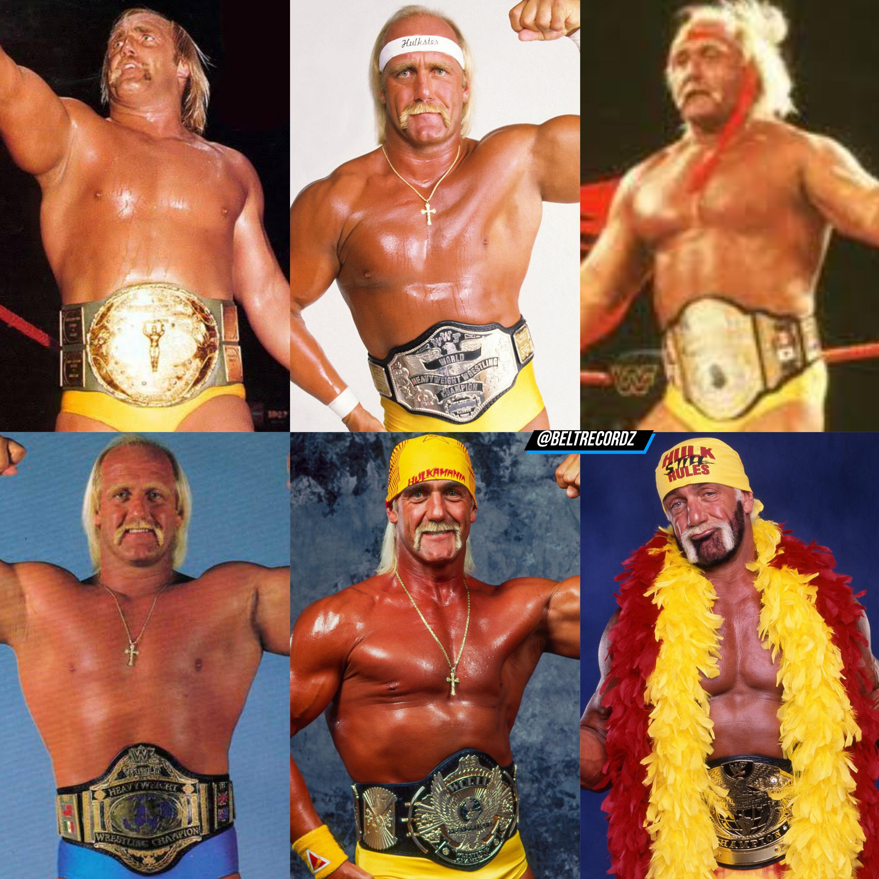 ハルク・ホーガンは、WWEタイトルの6つの異なるバージョンを保持した