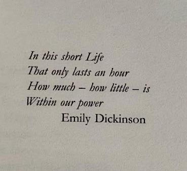 詩] エミリー・ディキンソンの「短い人生の中で」 : r/Poetry