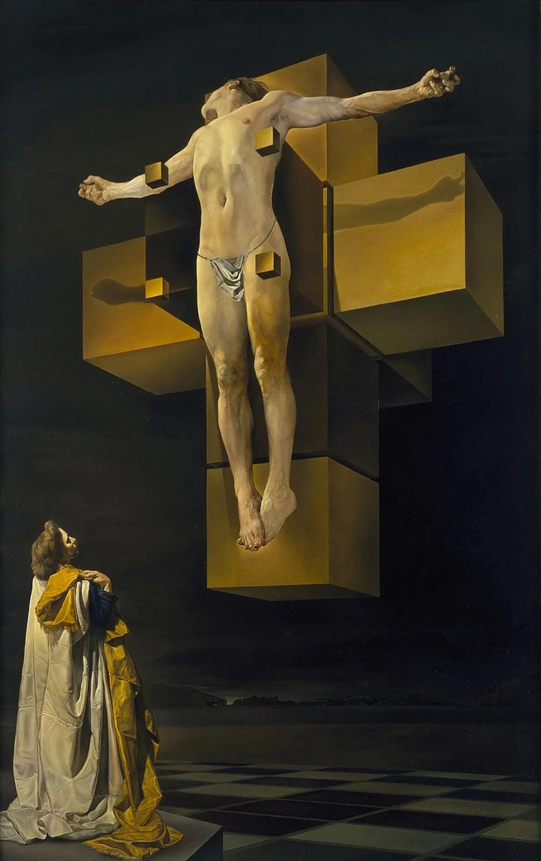 サルバドール・ダリ - 磔刑（コルプス・ハイペルキューバス）（1954年