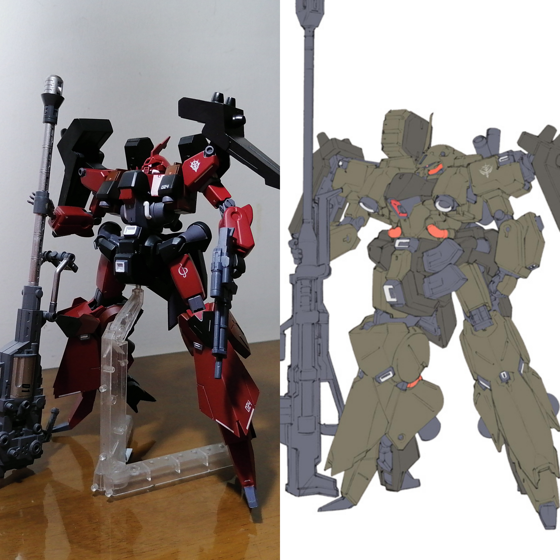 1/144 Scratch built AMX-014R Reben Wolf (ReZeon Spec Ver.) Finally