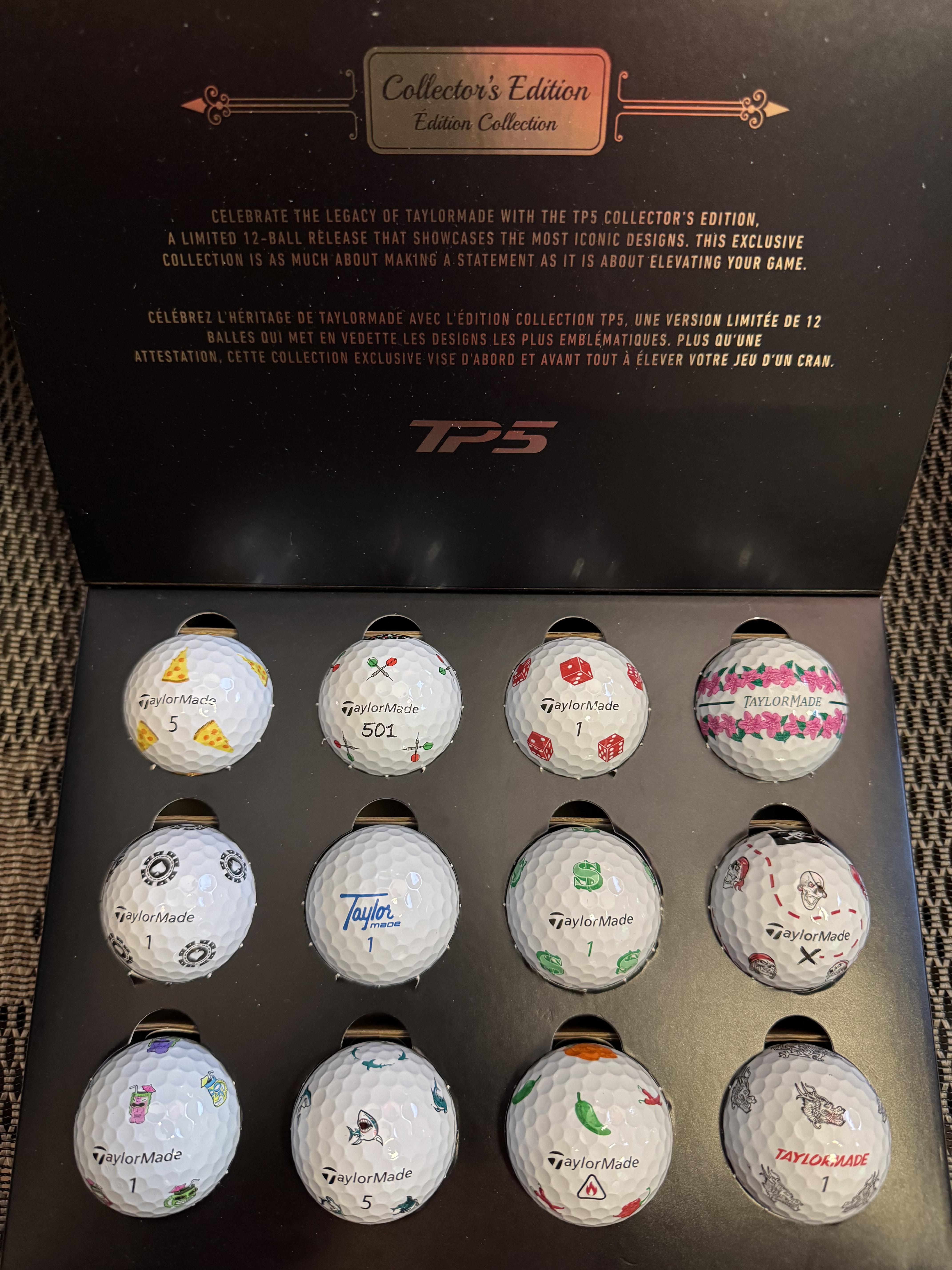 TaylorMade's “advent calendar ” - all 12 balls revealed : r/golf