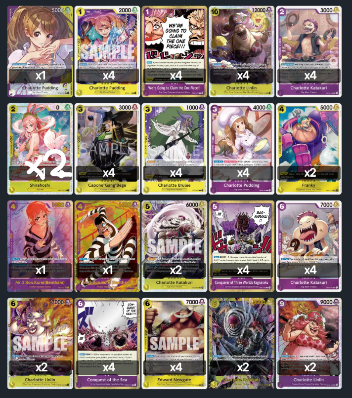 Charlotte Pudding Deck Tuning Assisstance please! : r/OnePieceTCG